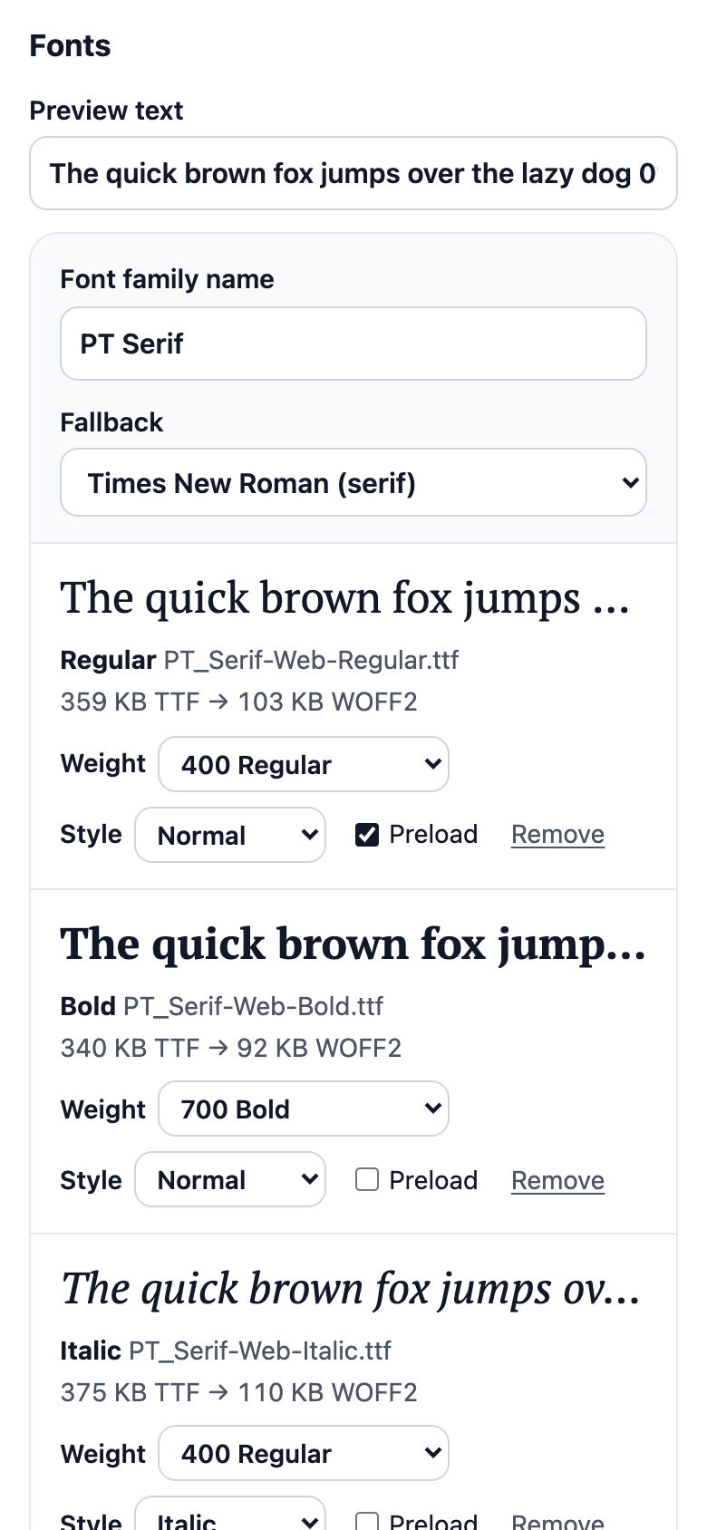FontGen on a phone